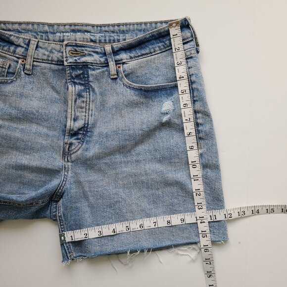 Women's Old Navy Cutoff Denim Shorts 14 OG Straight Jean Smoothing Pockets - Picture 9 of 9